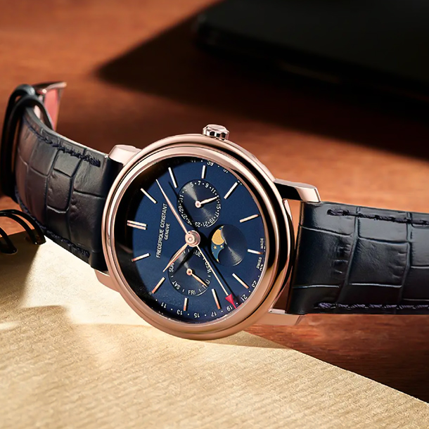 【美品】FREDERIQUE CONSTANT クラシック ビジネスタイマー Introducing The Frederique Constant Classics Index Business Timer