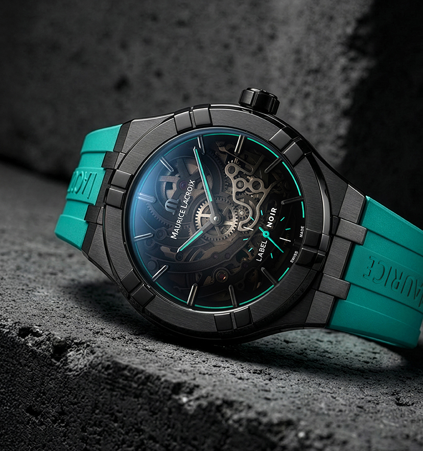 【MIRE LORE】【MARROW LEECH】【デスコア】 The Maurice Lacroix X Label Noir Aikon Manufacture Skeleton Watch